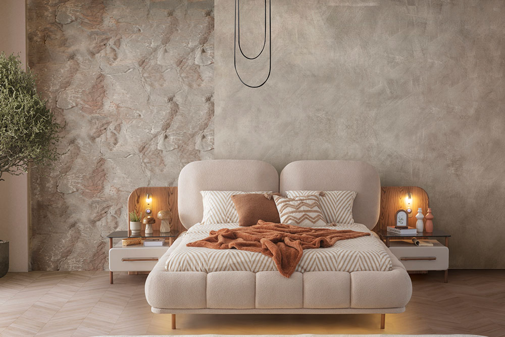 “Yeni ev kuracaklar için yatak odası, yemek odası ve koltuk takımı içeren temel mobilya listesi görseli”